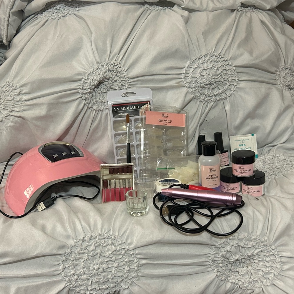 Pink Nail Care Set with Tools